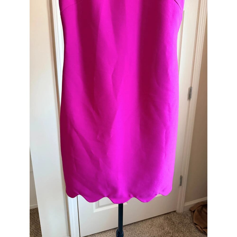 Camilyn Beth pink cap sleeve v back dress euc scallped pockets 6 1866 - Picture 3 of 8